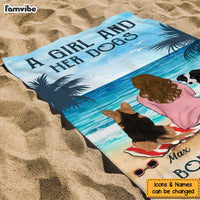 Personalized Just A Girl Who Loves Dogs Beach Towel 33968 thumb 1