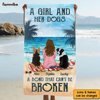 Personalized Just A Girl Who Loves Dogs Beach Towel 33968 thumb 1