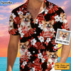 Personalized Gift For Dog Dad Lily Beach Photo Hawaiian Shirt 33975 1