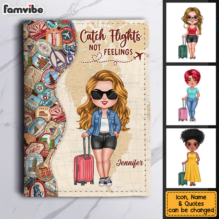 Personalized Travel Gift Catch Flights Not Feelings Passport Cover 33977 1