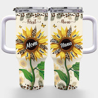 Personalized For Grandma Mom First Mom Now Grandma Sunflower 40Oz Tumbler With Straw 33978 thumb 1