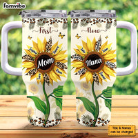 Personalized For Grandma Mom First Mom Now Grandma Sunflower 40Oz Tumbler With Straw 33978 thumb 1