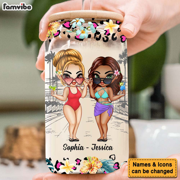 Personalized Gift For Friends It's A Girls' Trip Glass Can 33983 1