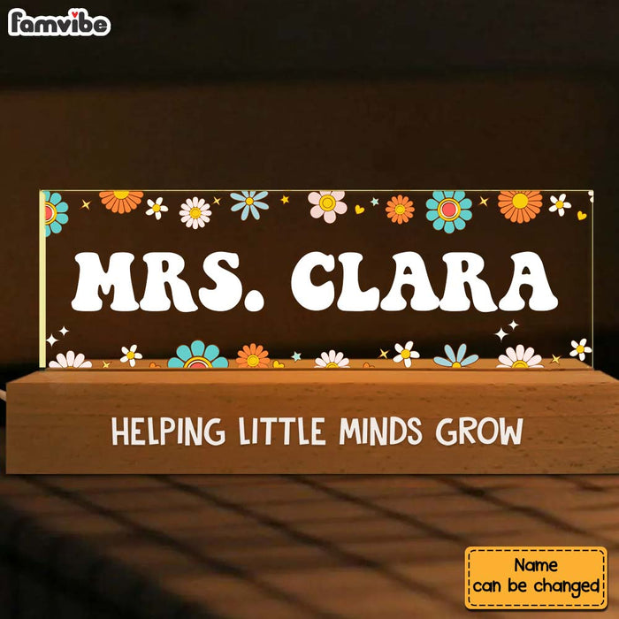 Personalized Gift For Teacher Acrylic Name Night Light 33991 1