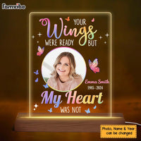 Personalized Your Wings Were Ready But My Heart Was Not Plaque LED Lamp Night Light 33994 thumb 1