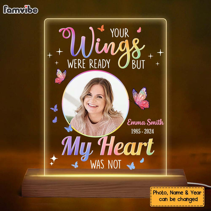 Personalized Your Wings Were Ready But My Heart Was Not Plaque LED Lamp Night Light 33994 1