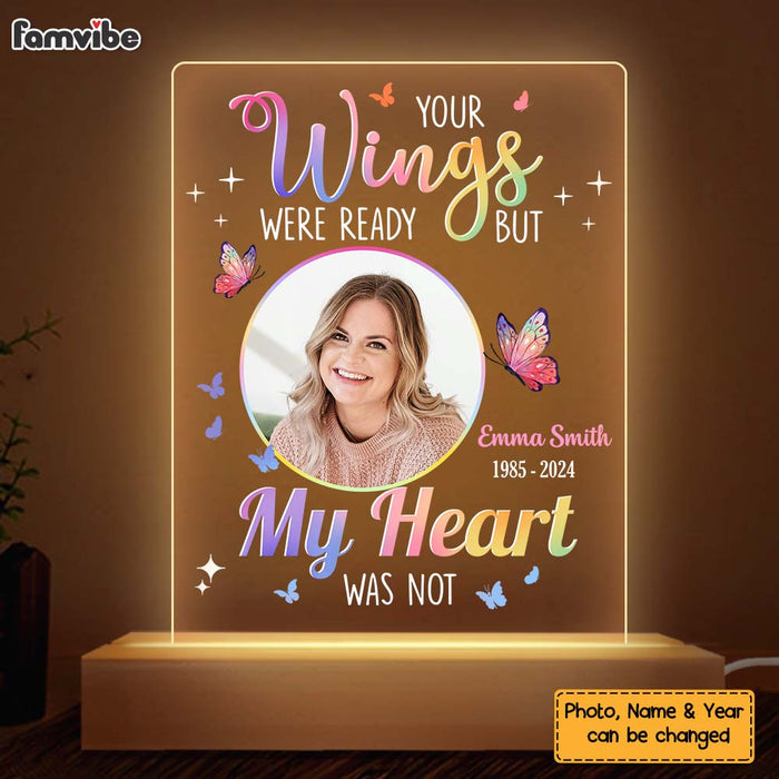 Personalized Your Wings Were Ready But My Heart Was Not Plaque LED Lamp Night Light 33994 1