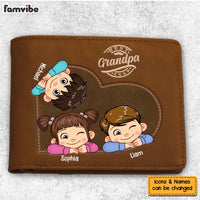 Personalized For Grandpa Dad Ever Cute Kids Leather Wallet 33995 thumb 1