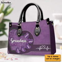 Personalized For Mom Grandma's Little Sweethearts Leather Bag 33999 thumb 1
