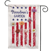 Personalized Grandma's Garden 4TH Of July American Flag 34003 thumb 1