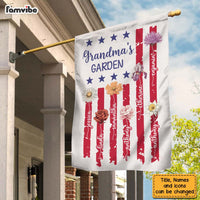 Personalized Grandma's Garden 4TH Of July American Flag 34003 thumb 1