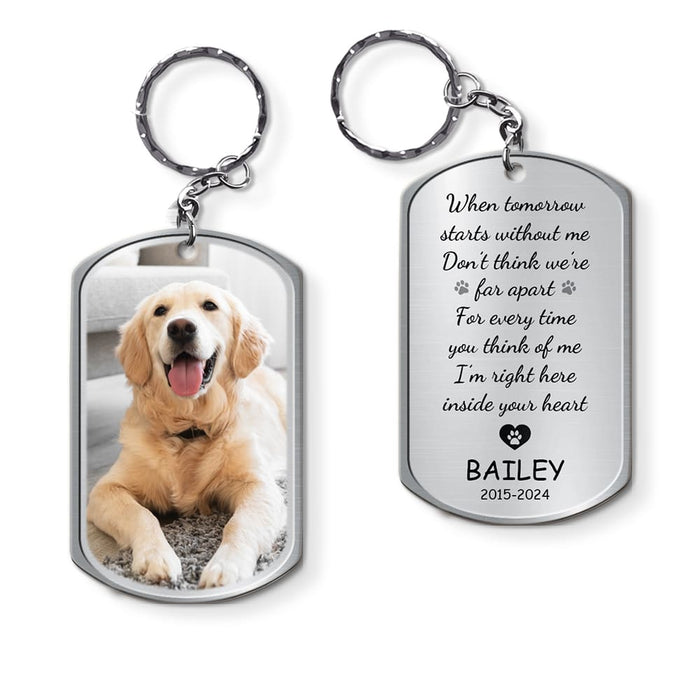 Personalized Dog Memorial Gifts For Loss Of Dog Aluminum Keychain 34005 1