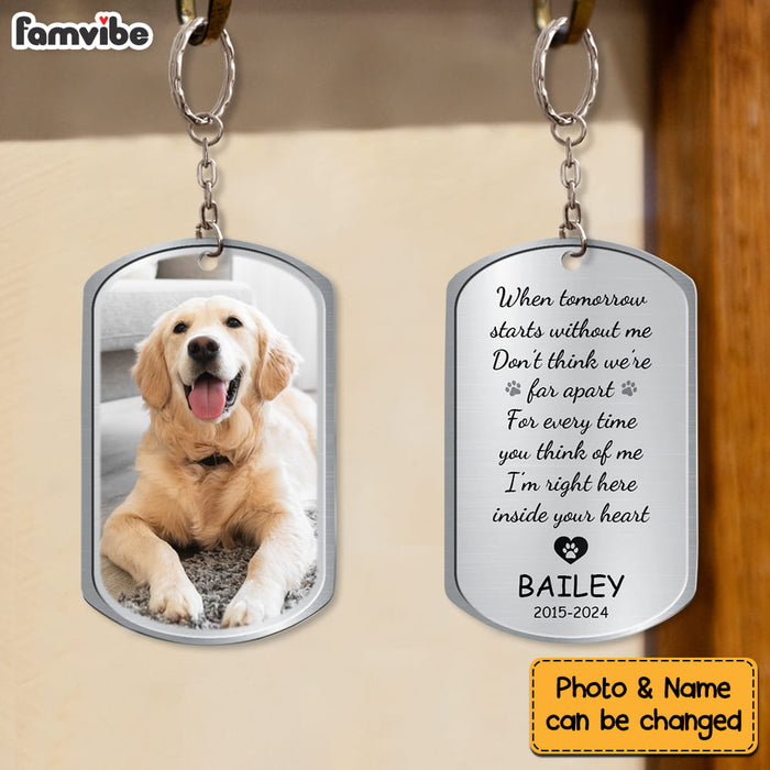 Personalized Dog Memorial Gifts For Loss Of Dog Aluminum Keychain 34005 1