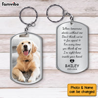 Personalized Dog Memorial Gifts For Loss Of Dog Aluminum Keychain 34005 thumb 1
