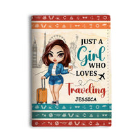 Personalized Just A Girl Who Loves Traveling Passport Cover 34007 thumb 1