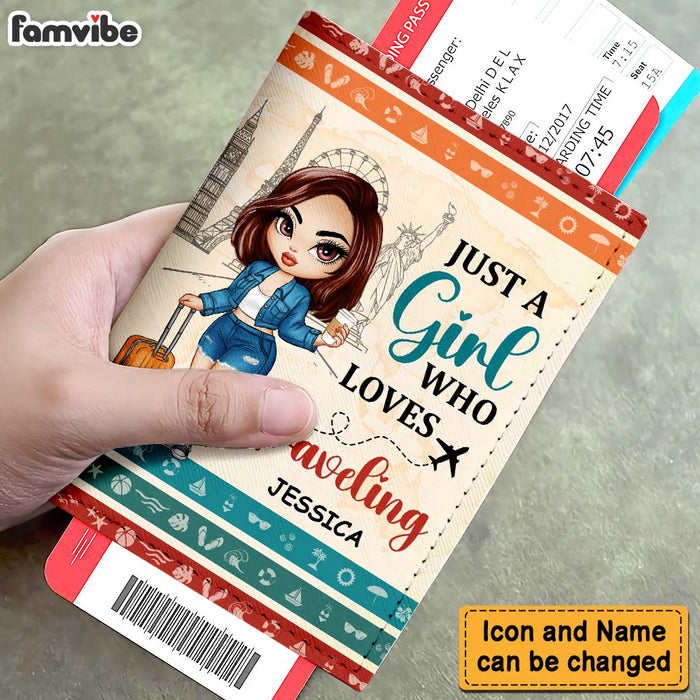 Personalized Just A Girl Who Loves Traveling Passport Cover 34007 1