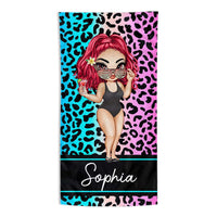 Personalized Gift For Friends Animal Print Beach Towel 34017 thumb 1