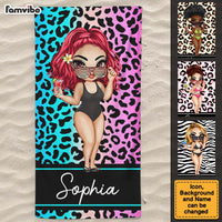 Personalized Gift For Friends Animal Print Beach Towel 34017 thumb 1