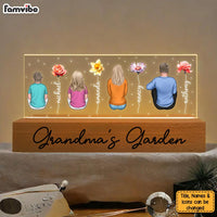 Personalized Gift For Grandma's Garden Birth Flowers Acrylic Name Night Light 34026 thumb 1