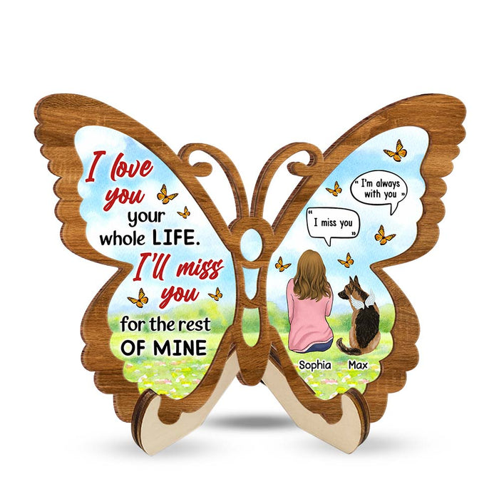 Personalized For Pet Lovers I Love You Your Whole Life 2 Layered Wooden Plaque 34029 1