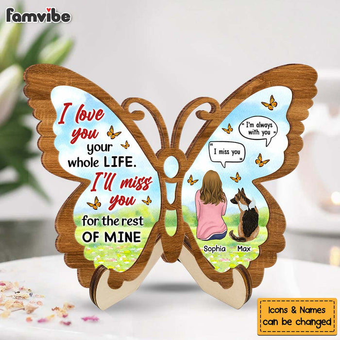 Personalized For Pet Lovers I Love You Your Whole Life 2 Layered Wooden Plaque 34029 1