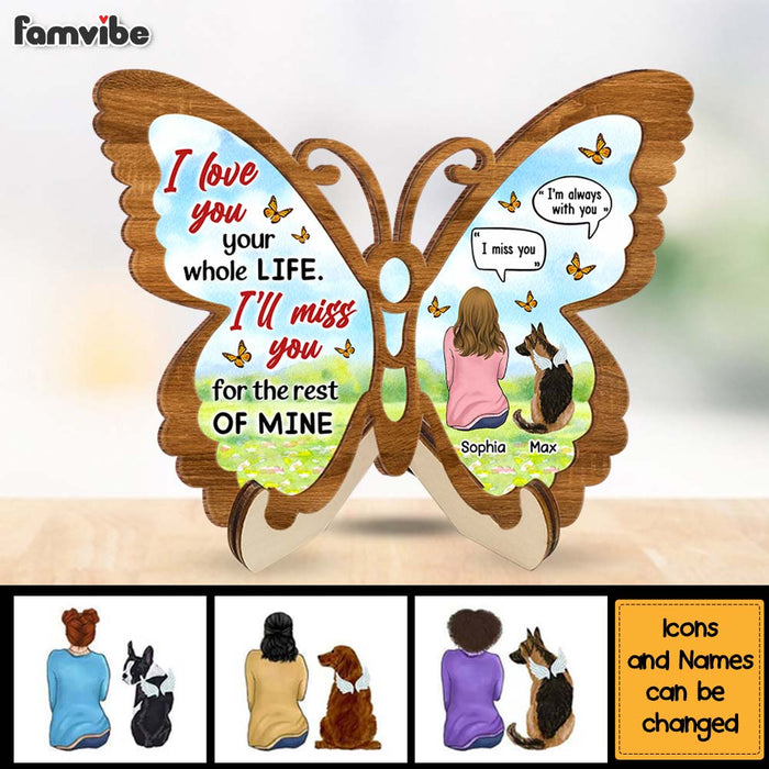 Personalized For Pet Lovers I Love You Your Whole Life 2 Layered Wooden Plaque 34029 1