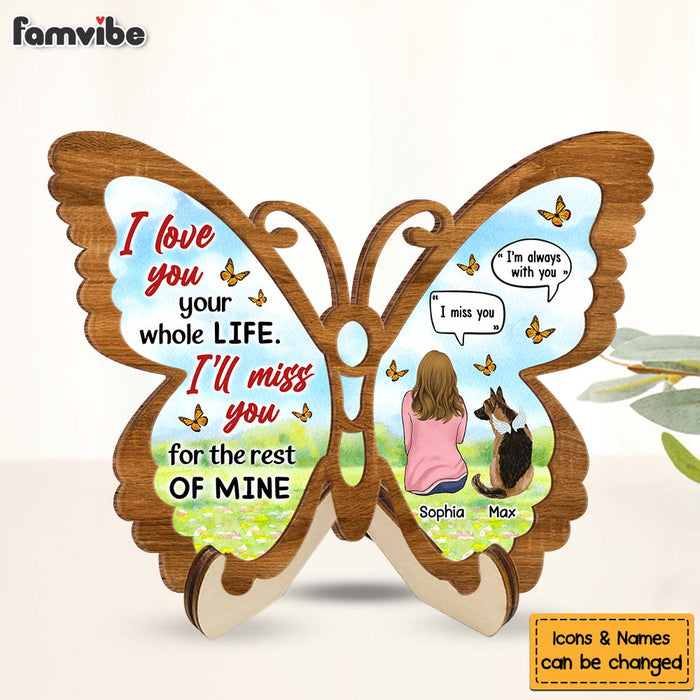 Personalized For Pet Lovers I Love You Your Whole Life 2 Layered Wooden Plaque 34029 1