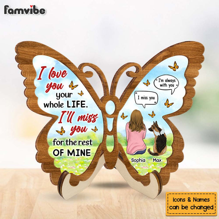 Personalized For Pet Lovers I Love You Your Whole Life 2 Layered Wooden Plaque 34029 1