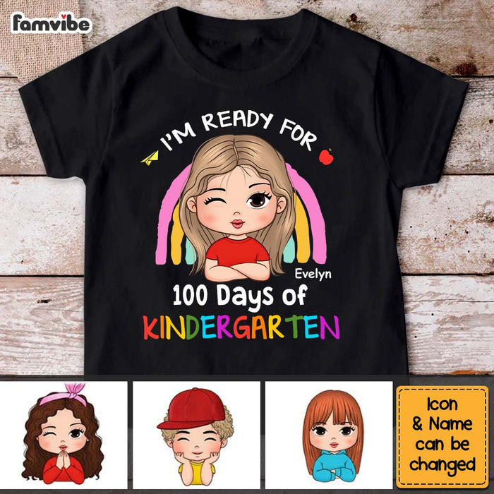 Personalized Gift For Granddaughter 100 Days Of Kindergarten Kid T Shirt - Kid Hoodie - Kid Sweatshirt 34031 1