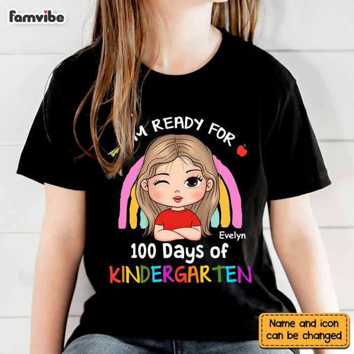 Personalized Gift For Granddaughter 100 Days Of Kindergarten Kid T Shirt - Kid Hoodie - Kid Sweatshirt 34031 1