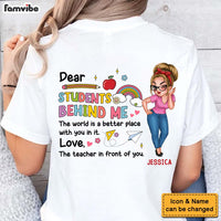 Personalized Gift For Teacher In Front Of You Shirt 34035 thumb 1