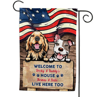 Personalized Welcome To The Dog House Flag 34036 thumb 1