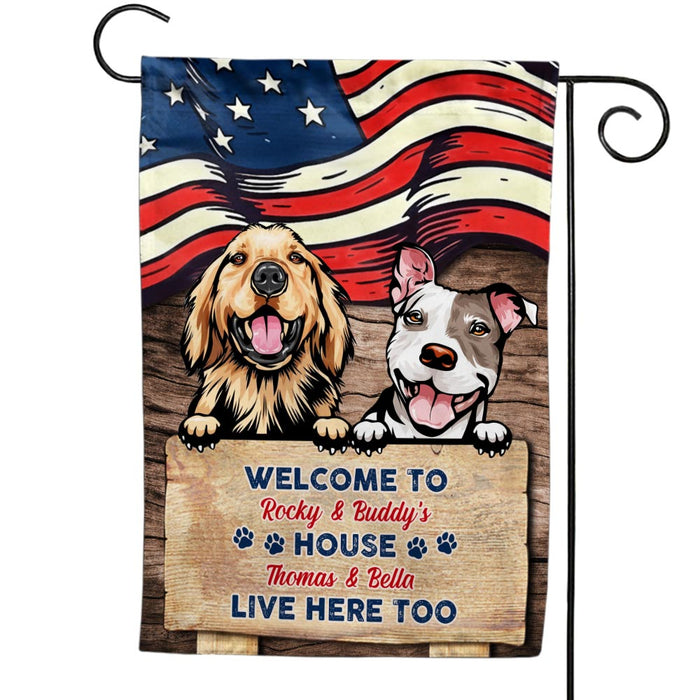 Personalized Welcome To The Dog House Flag 34036 1