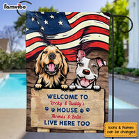 Personalized Welcome To The Dog House Flag 34036 thumb 1