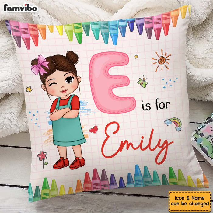 Personalized Gift For Granddaughter Letter Name Kid Pillow 34041 1