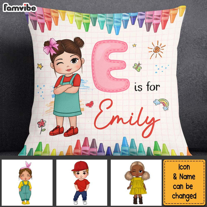 Personalized Gift For Granddaughter Letter Name Kid Pillow 34041 1