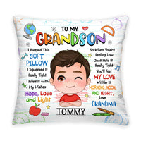 Personalized Gift For Grandson School Theme Hug This Pillow 34042 thumb 1