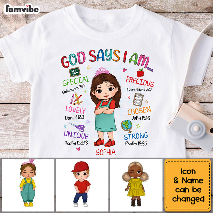 Personalized Gift For Granddaughter School Theme God Says Kid T Shirt - Kid Hoodie - Kid Sweatshirt 34043 1