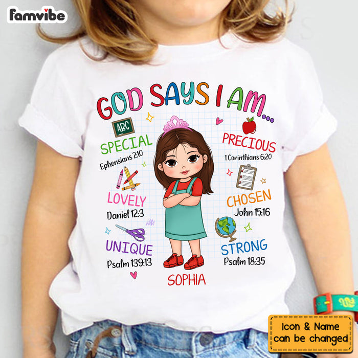 Personalized Gift For Granddaughter School Theme God Says Kid T Shirt - Kid Hoodie - Kid Sweatshirt 34043 1