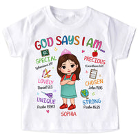 Personalized Gift For Granddaughter School Theme God Says Kid T Shirt - Kid Hoodie - Kid Sweatshirt 34043 thumb 1