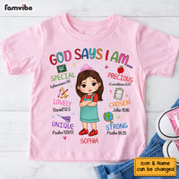 Personalized Gift For Granddaughter School Theme God Says Kid T Shirt - Kid Hoodie - Kid Sweatshirt 34043 thumb 1