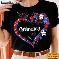 Personalized Gift For Grandma Heart Flag Shirt - Hoodie - Sweatshirt 34048 thumb 1