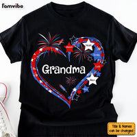 Personalized Gift For Grandma Heart Flag Shirt - Hoodie - Sweatshirt 34048 thumb 1
