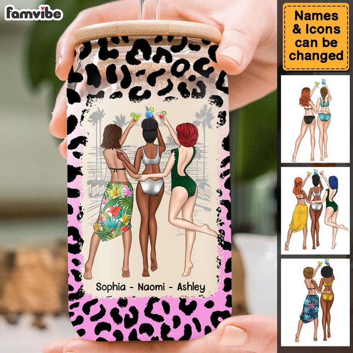 Personalized Gift For Friends The Girls Are Drinking Again Glass Can 34061 1
