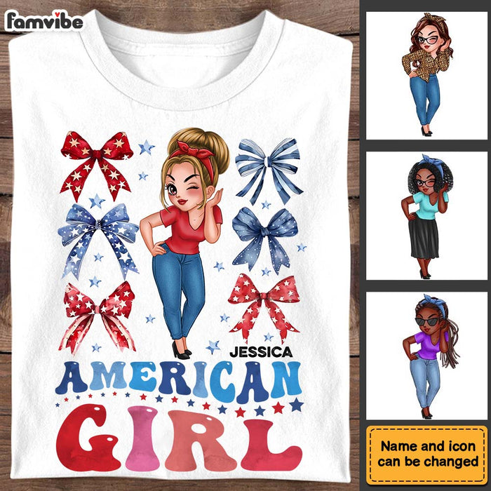Personalized Nation Flag Bow For Girl Shirt - Hoodie - Sweatshirt 34063 1