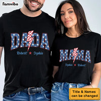 Personalized 4TH Of July Dada Mama Stars Stripes Couple T Shirt 34067 thumb 1