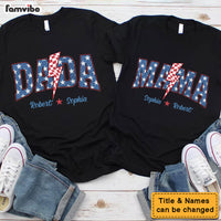 Personalized 4TH Of July Dada Mama Stars Stripes Couple T Shirt 34067 thumb 1