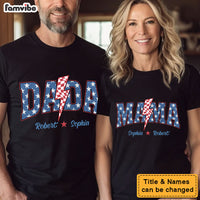 Personalized 4TH Of July Dada Mama Stars Stripes Couple T Shirt 34067 thumb 1