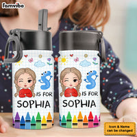 Personalized For Kids School Kid's Name Kids Water Bottle 34076 thumb 1