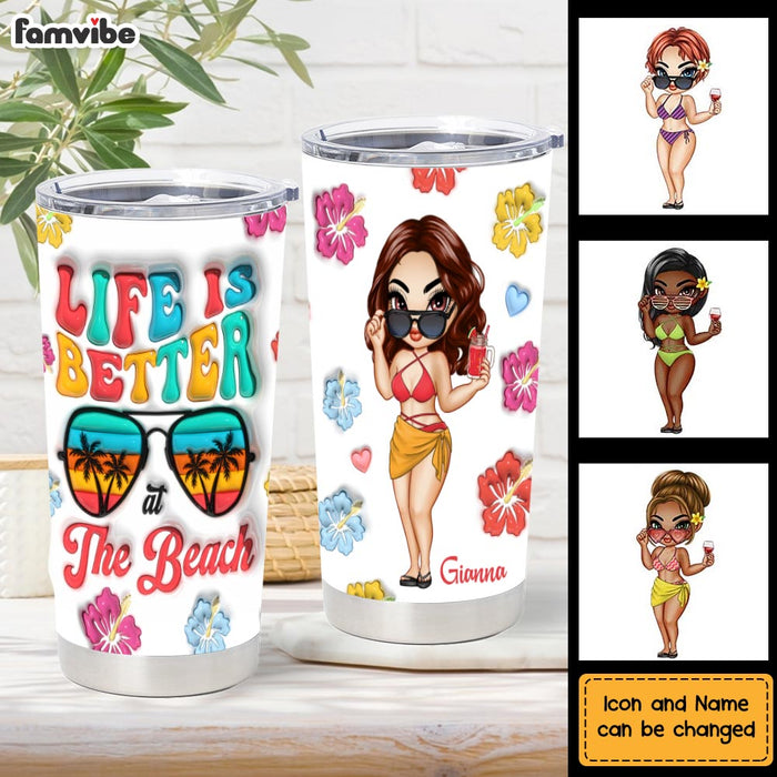 Personalized Summer Vibes Life Is Better At The Beach Full Printed Tumbler 34078 1